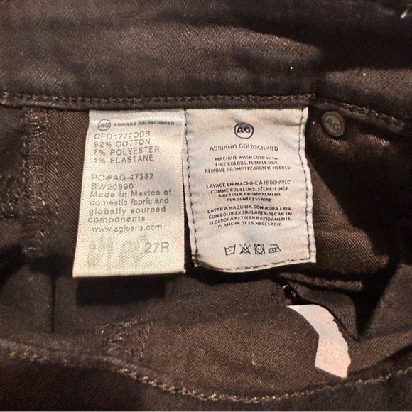 ADRIANO GOLDSCHMIED Sz 27R The Farrah Skinny Ankle Black Jeans - Picture 9 of 11